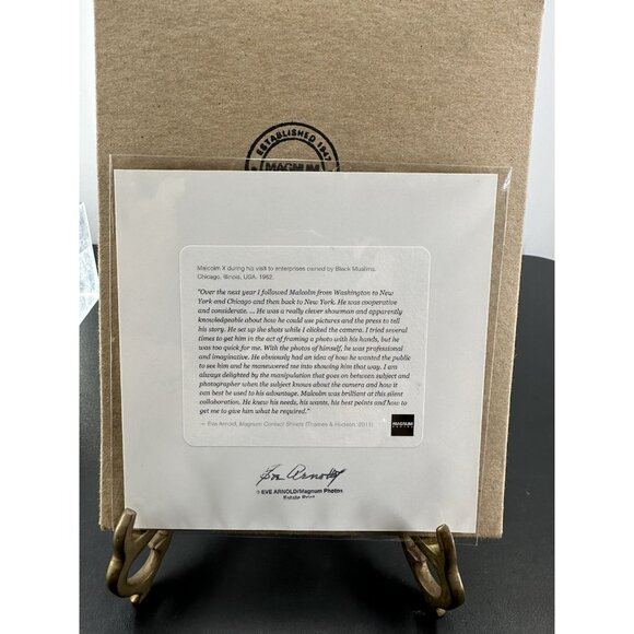 Magnum Photos Eve Arnold  “Malcolm X, Chicago” 6”x6” Estate Print - Picture 3 of 5